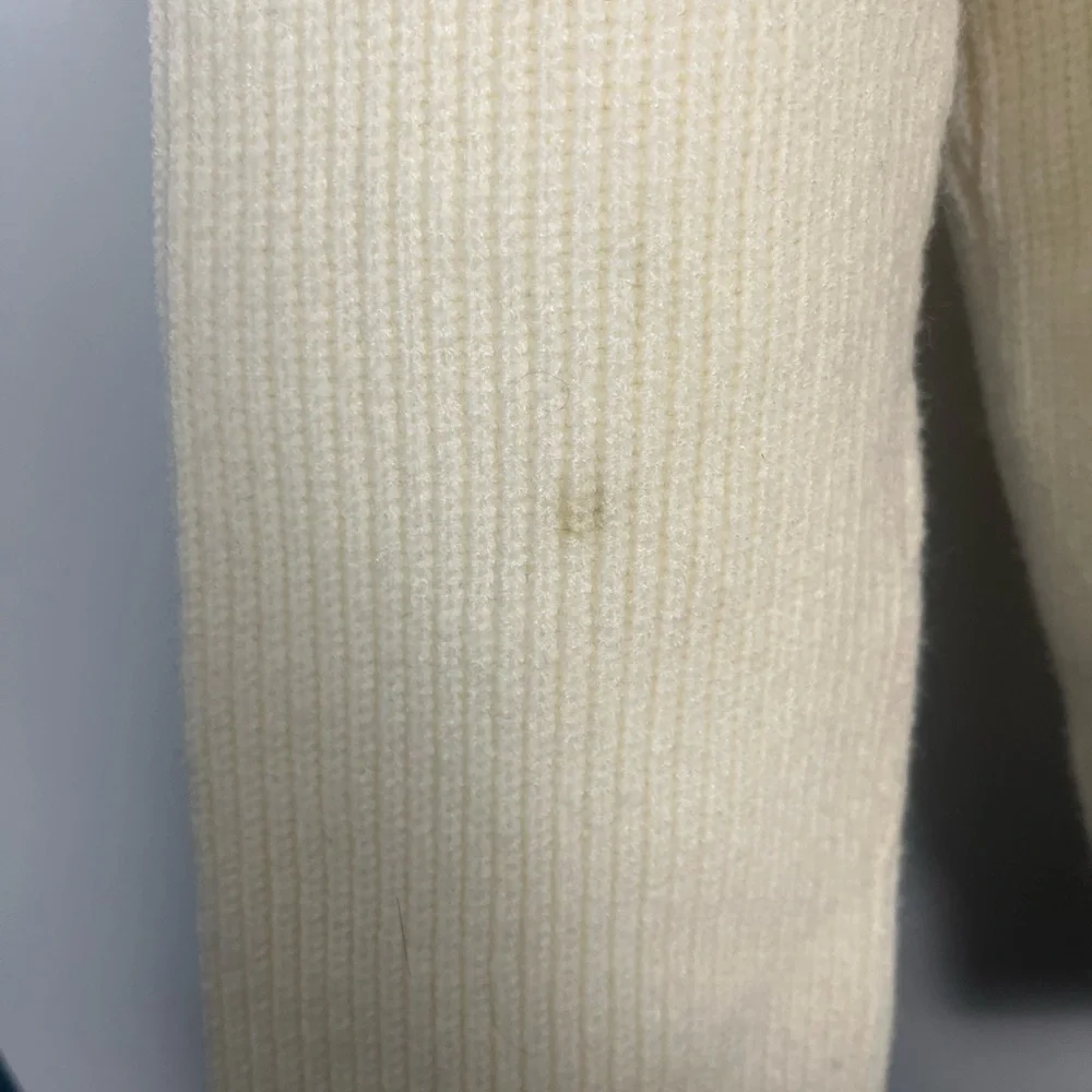 Moth for Anthropologie Freeport ribbed tie sweater in cream size small - Picture 8 of 9